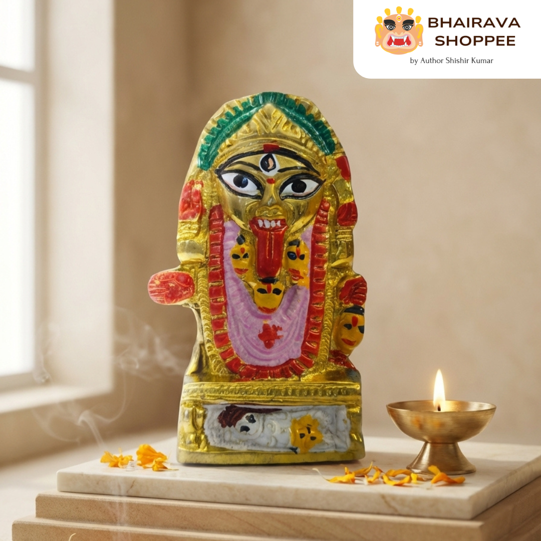 Maa Kali Bronze Idol for Protection & Shakti | Mahakali Murti for Home Temple, Vastu & Spiritual Decor
