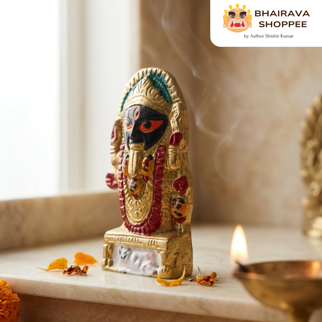 Maa Kali Bronze Idol for Protection & Shakti | Mahakali Murti for Home Temple, Vastu & Spiritual Decor