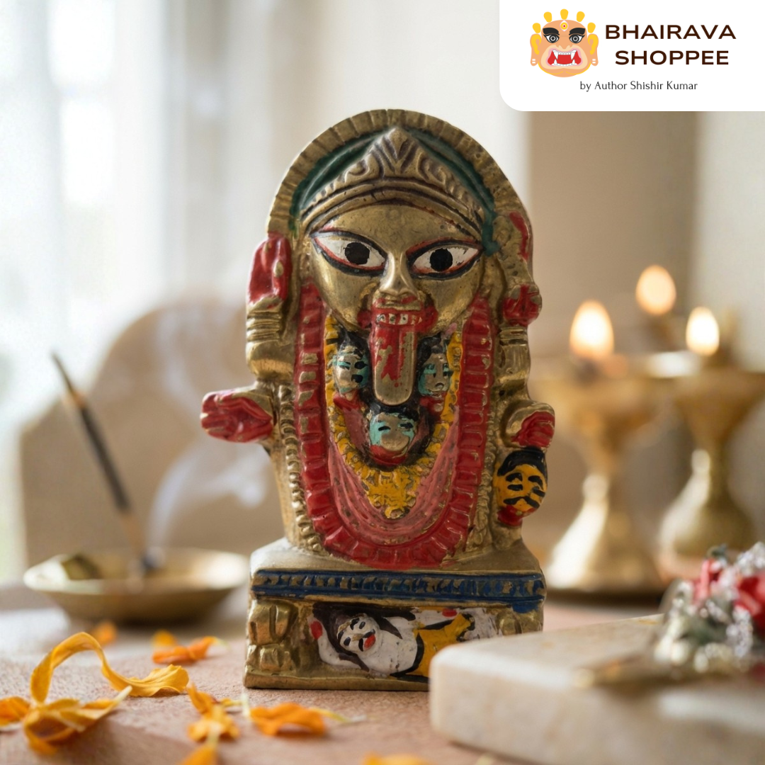 Maa Kali Bronze Idol for Protection & Shakti | Mahakali Murti for Home Temple, Vastu & Spiritual Decor