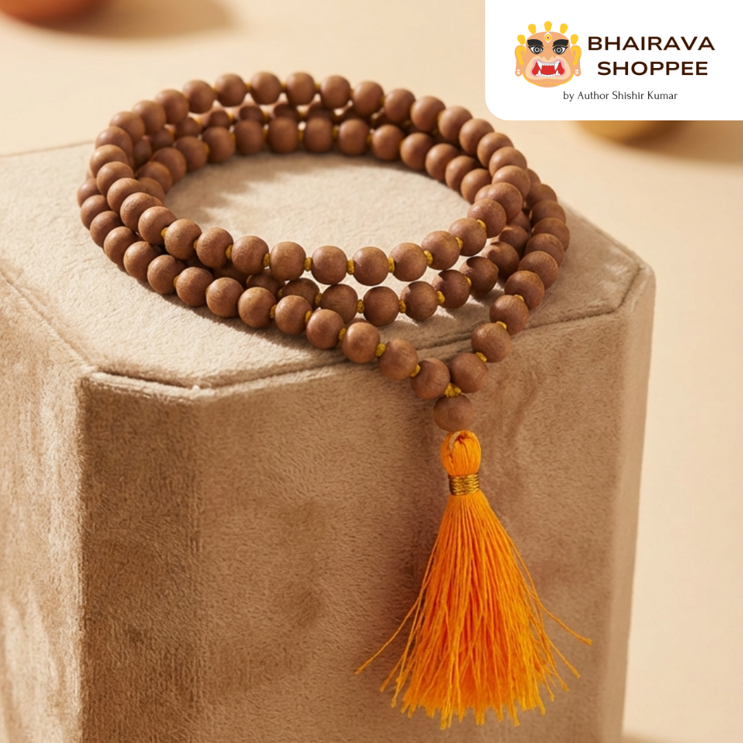 Safed Chandan Siddha Jaap Mala | 108 Beads White Sandalwood Mala for Wisdom & Calmness
